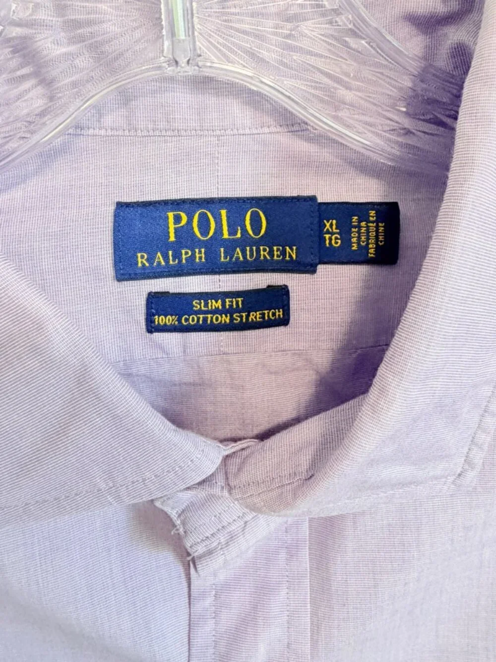 Polo Ralph Lauren 100% Cotton Long Sleeve Button Up Slim Fit Shirt Men's Size XL